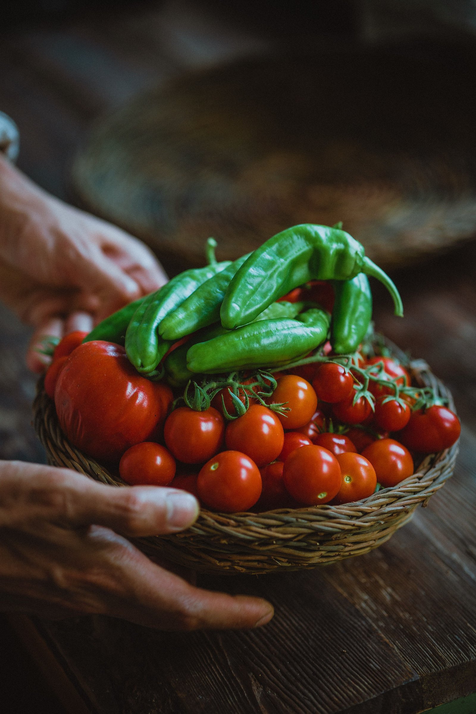 Premium red bell peppers